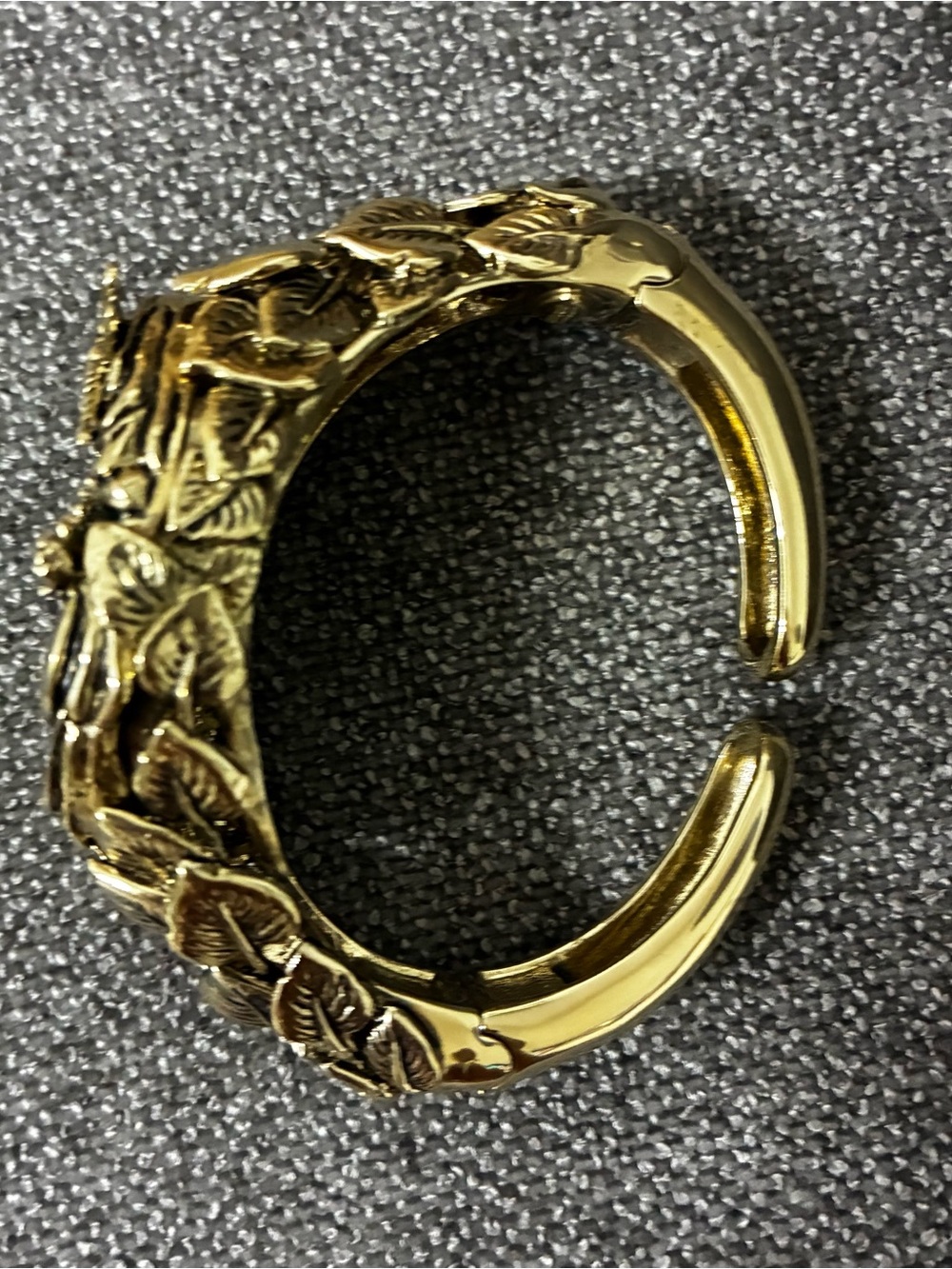 Roberto Cavalli Gold-Tone Floral Bracelet with Amazonite Stone - Picture 3 of 6